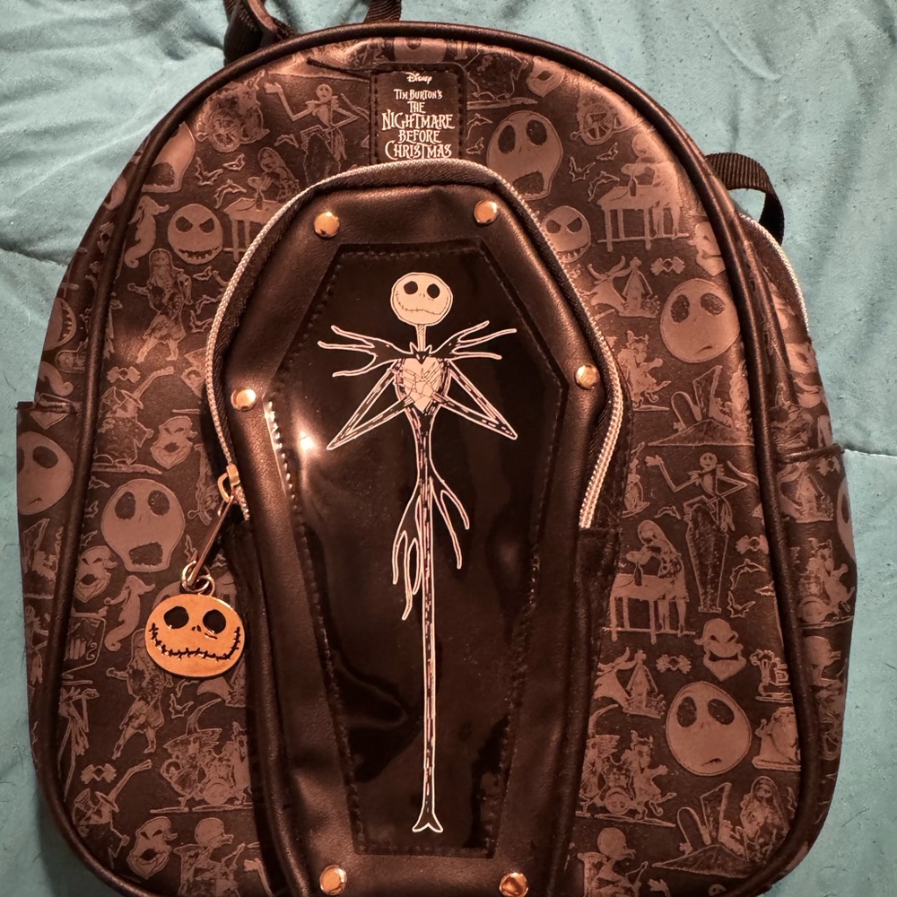 Disney Black and Gray Backpack - The Nightmare Before Christmas Design